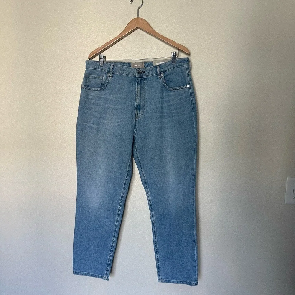 NWT EVERLANE The Curvy Women's 33 Cheeky Straight Light Wash Ankle Jean